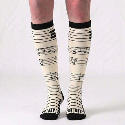 Plus Size Various Patterns Compression Socks(6 Pairs) - image 3