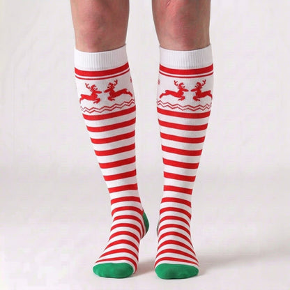 Christmas Knee High Compression Socks(6 Pairs) - image 1