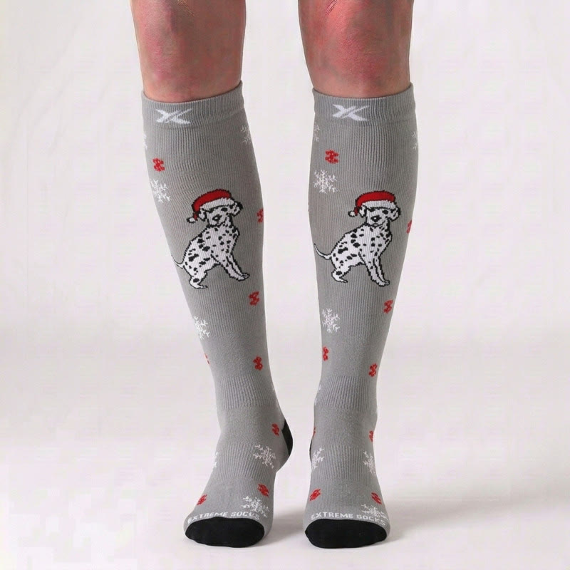 Christmas Knee High Compression Socks(6 Pairs) - image 4
