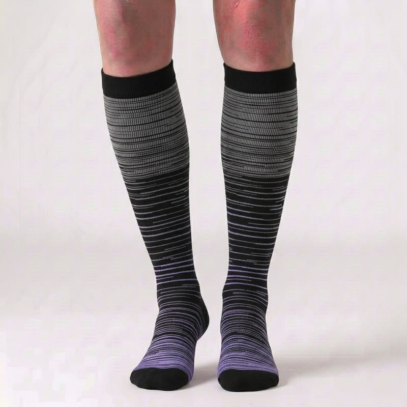 Color Thin Lines Compression Socks(6 Pairs) - image 2