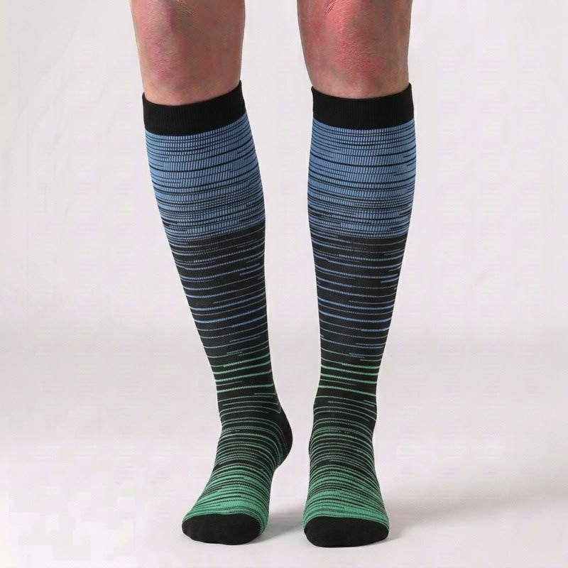 Color Thin Lines Compression Socks(6 Pairs) - image 4