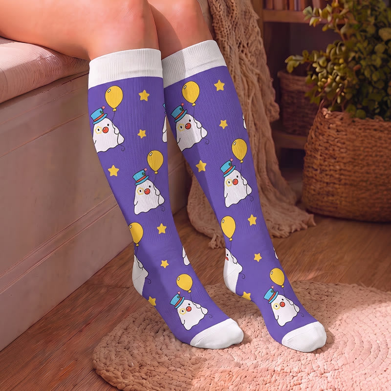 Plus Size Ghost Moon Compression Socks - image 3