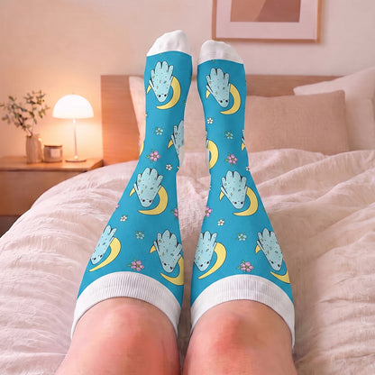 Plus Size Ghost Moon Compression Socks - image 1