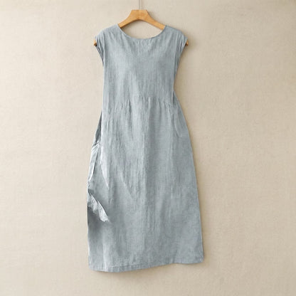 Textured Cotton Blend Midi Dress - image 1