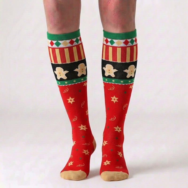Christmas Cute Pattern Compression Socks(6 Pairs) - image 2