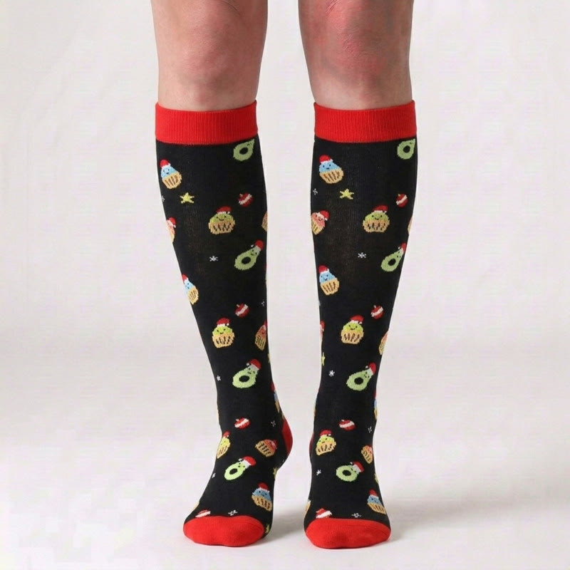 Christmas Cute Pattern Compression Socks(6 Pairs) - image 6