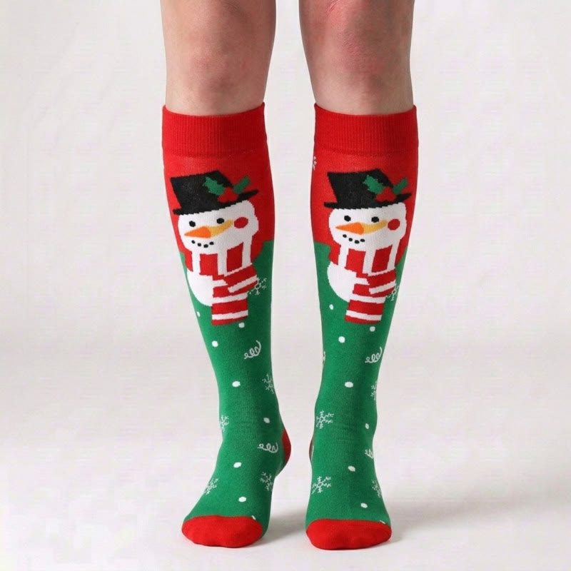 Christmas Cute Pattern Compression Socks(6 Pairs) - image 1