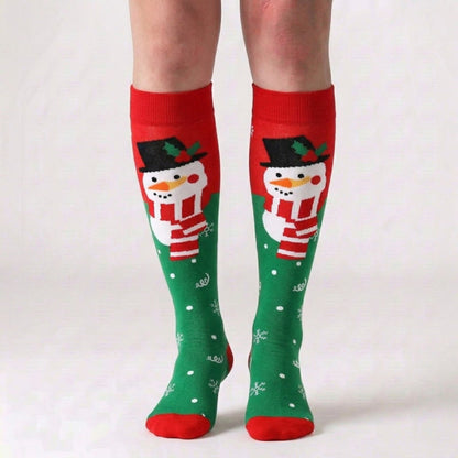 Christmas Cute Pattern Compression Socks(6 Pairs) - image 1