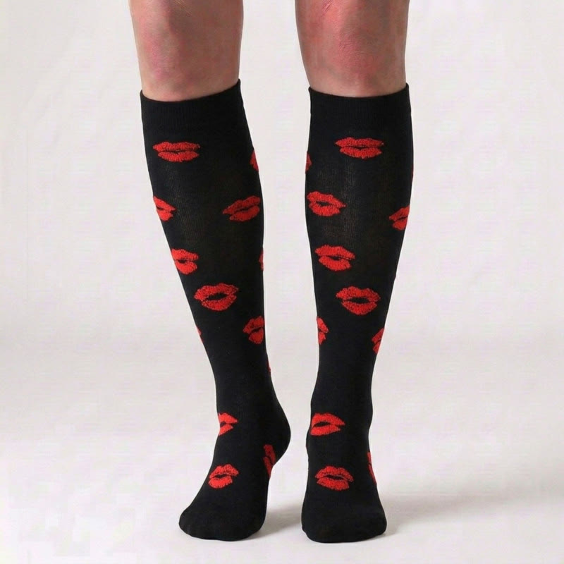 Red Lips Compression Socks(5 Pairs) - image 3