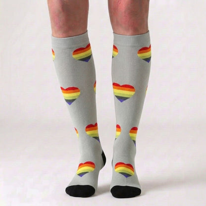 Rainbow Heart Compression Socks(3 Pairs) - image 2