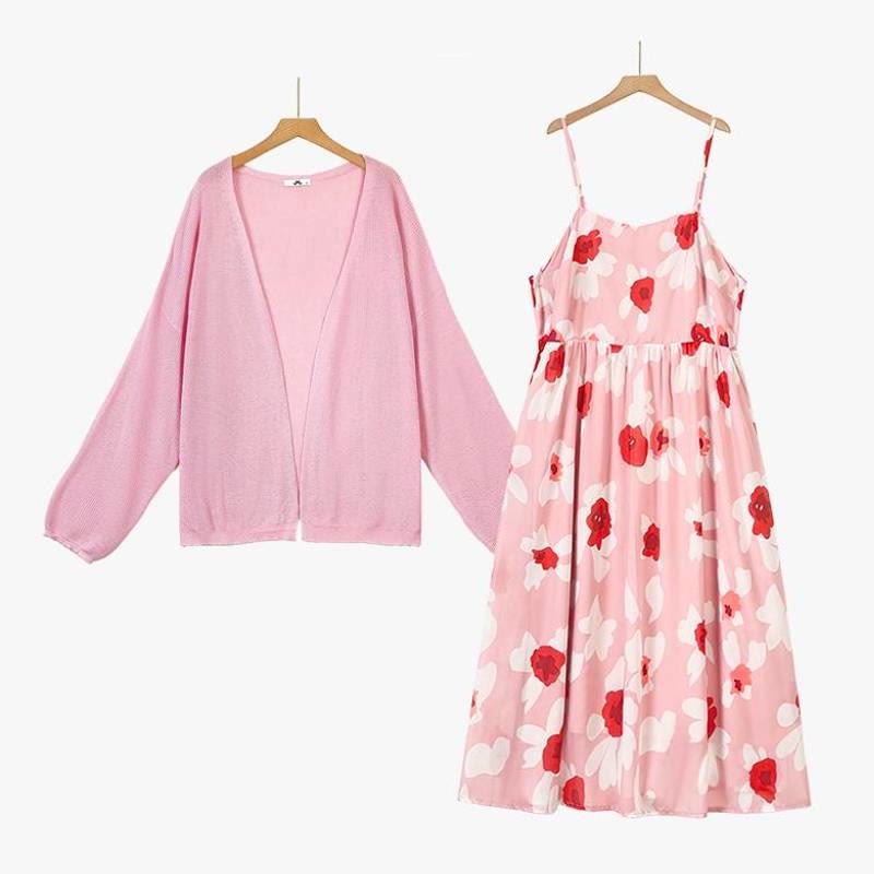 Blush Floral Two Piece Set - 2Pcs Set - 6XL - image 0