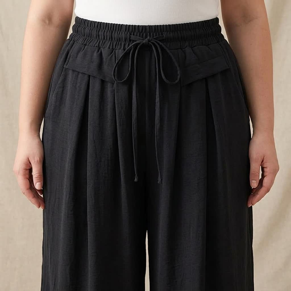 Soft Stretch Wide Leg Casual Pants - image 12