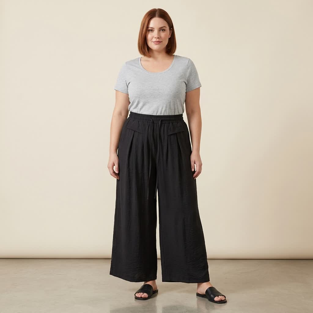 Soft Stretch Wide Leg Casual Pants - image 10