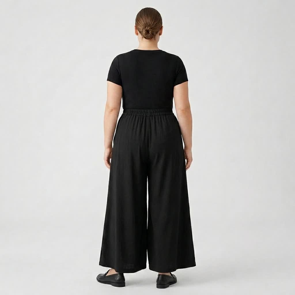 Soft Stretch Wide Leg Casual Pants - image 11