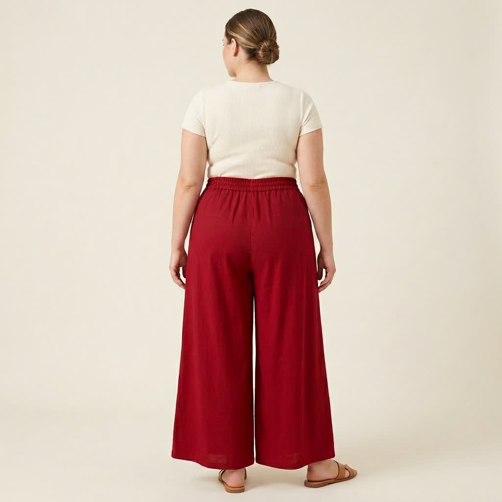 Soft Stretch Wide Leg Casual Pants - image 8