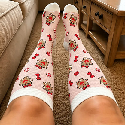 Plus Size Snowman Gingerbread Man Compression Socks - image 2