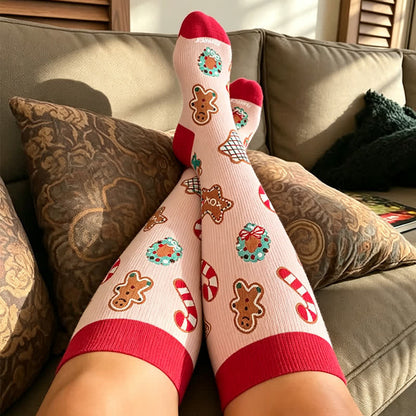 Plus Size Snowman Gingerbread Man Compression Socks - image 3