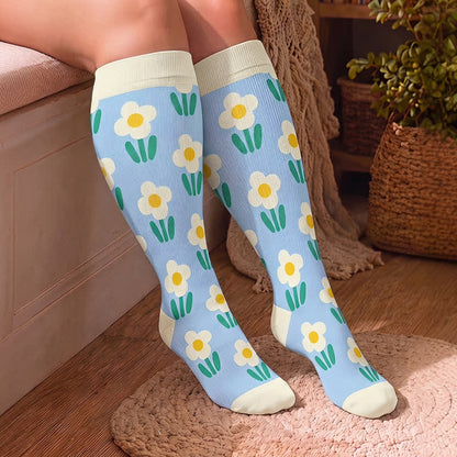 Plus Size Daisy Frog Compression Socks - image 3