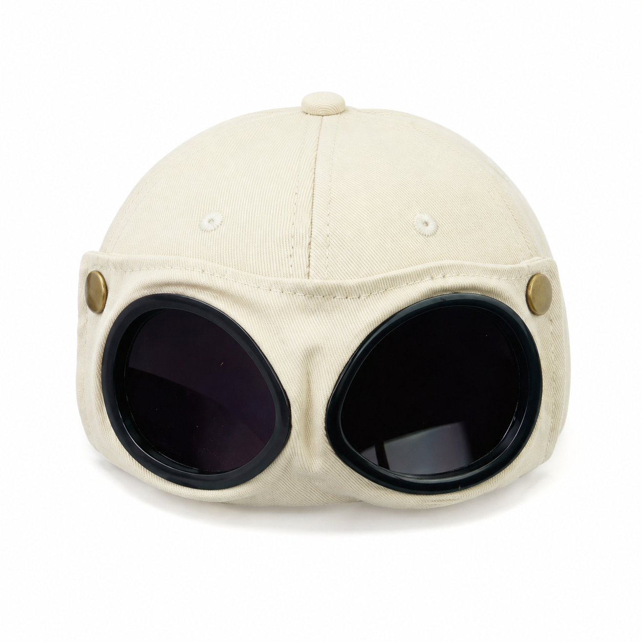 Vintage Goggle Streetwear Style Hat - Beige - One Size - image 8