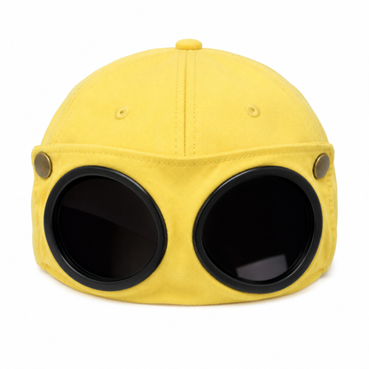 Vintage Goggle Streetwear Style Hat - Yellow - One Size - image 10