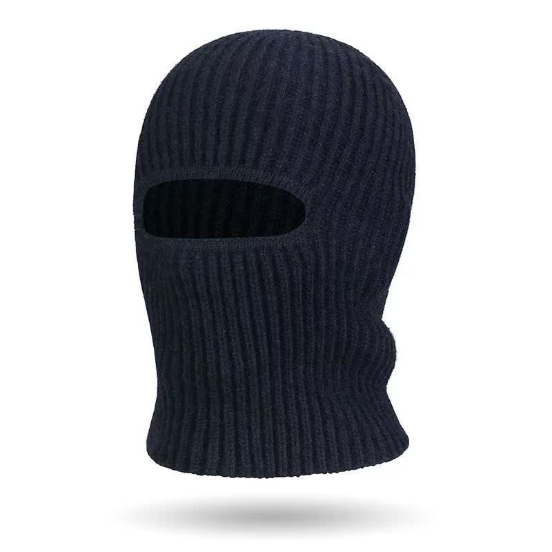 Ribbed Thermal Winter Beanie - Navy Blue - One Size - image 4
