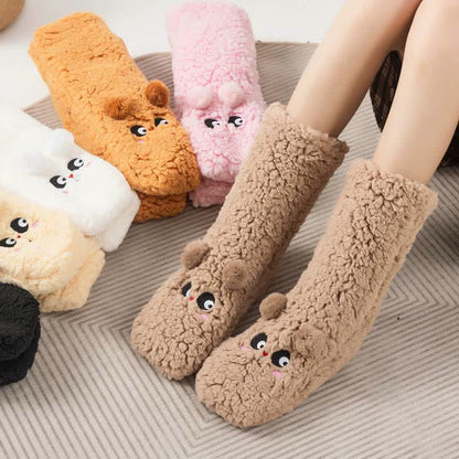 Cozy Bear Fleece Slipper Socks - image 0