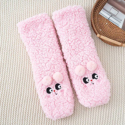 Cozy Bear Fleece Slipper Socks - LightPink - EU35-40(US2-7) - image 6