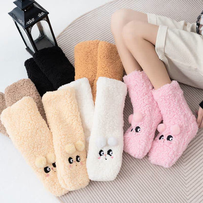 Cozy Bear Fleece Slipper Socks - image 7