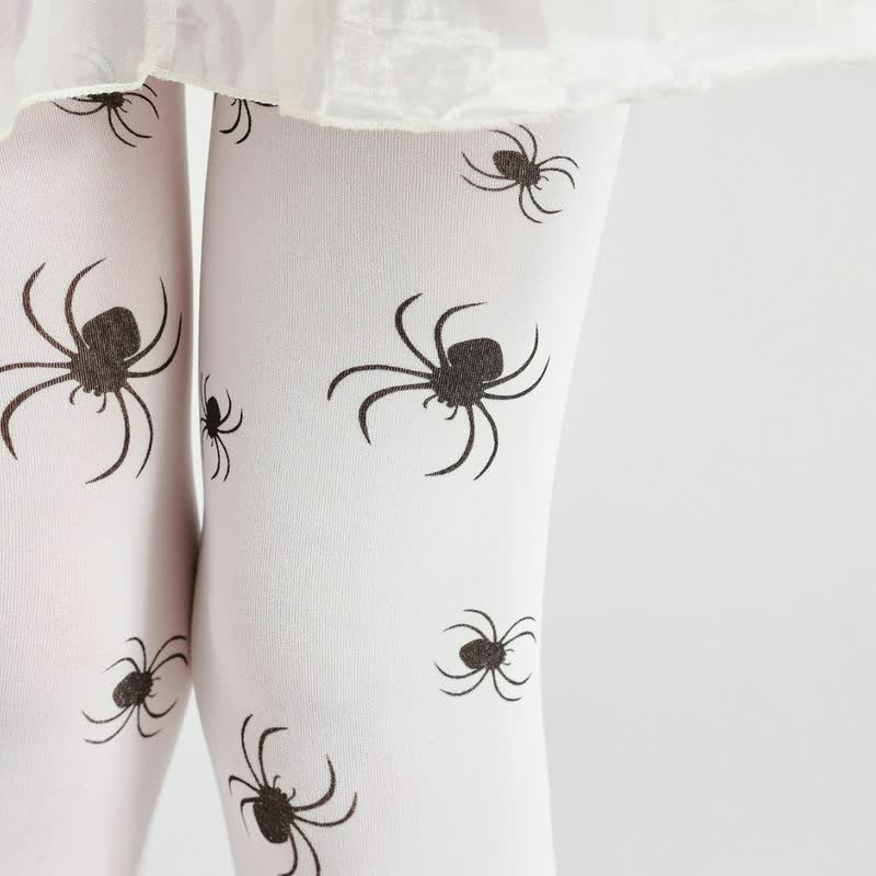 Halloween Spider Print Pantyhose - image 4