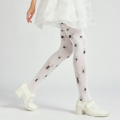 Halloween Spider Print Pantyhose - image 3
