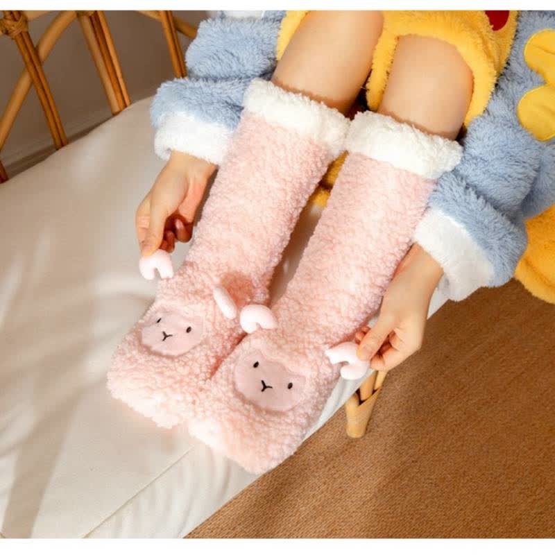 Cozy Sheep Sherpa Slipper Socks - LightPink - EU35-42(US2-8) - image 1