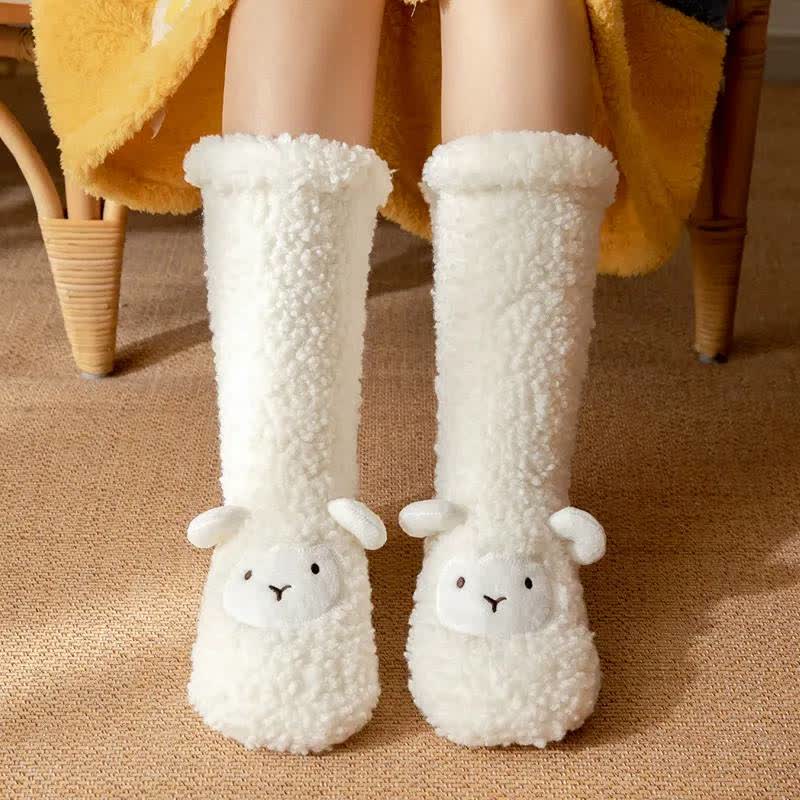 Cozy Sheep Sherpa Slipper Socks - White - EU35-42(US2-8) - image 0