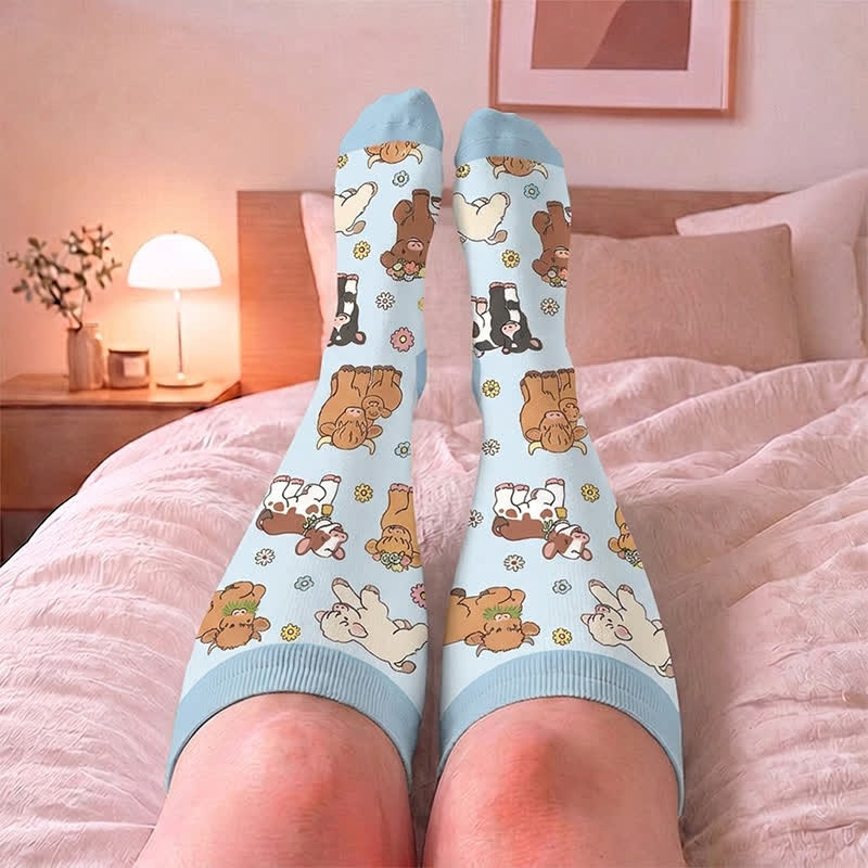 Plus Size Animal Floral Compression Socks - image 2