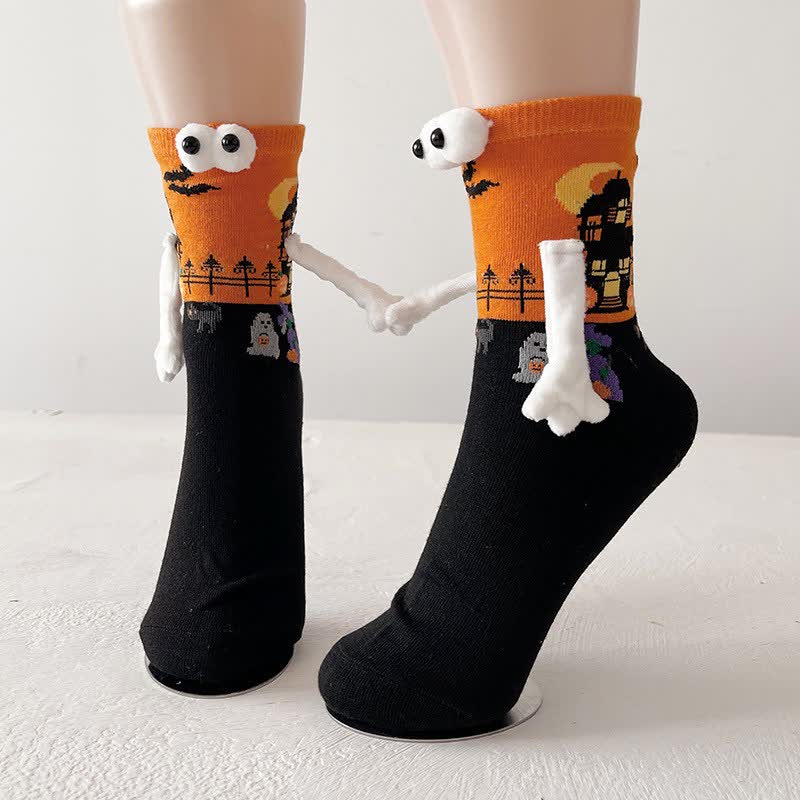 Spooky 3D Eye Halloween Quarter Socks (4 Pairs) - E - EU36-43 (US3-9) - image 5