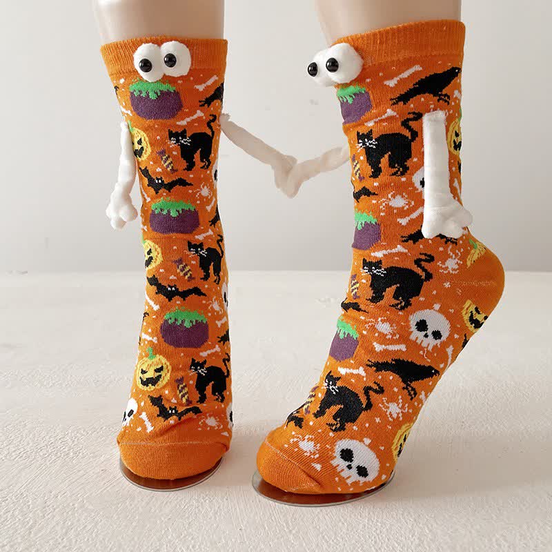 Spooky 3D Eye Halloween Quarter Socks (4 Pairs) - C - EU36-43 (US3-9) - image 3