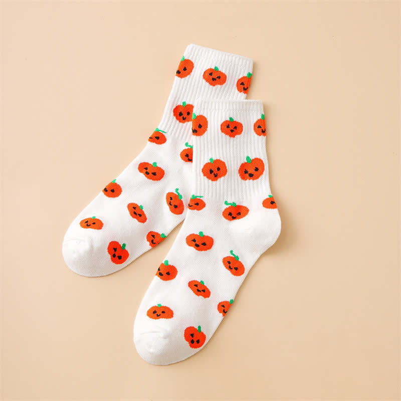 Halloween Print Quarter Socks (6 Pairs) - B - EU36-43 (US3-9) - image 2