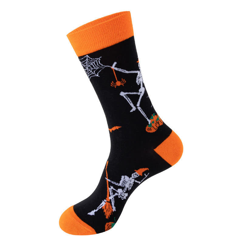 Halloween Moon Witch Crew Socks (4 Pairs) - F - EU36-43 (US3-9) - image 6