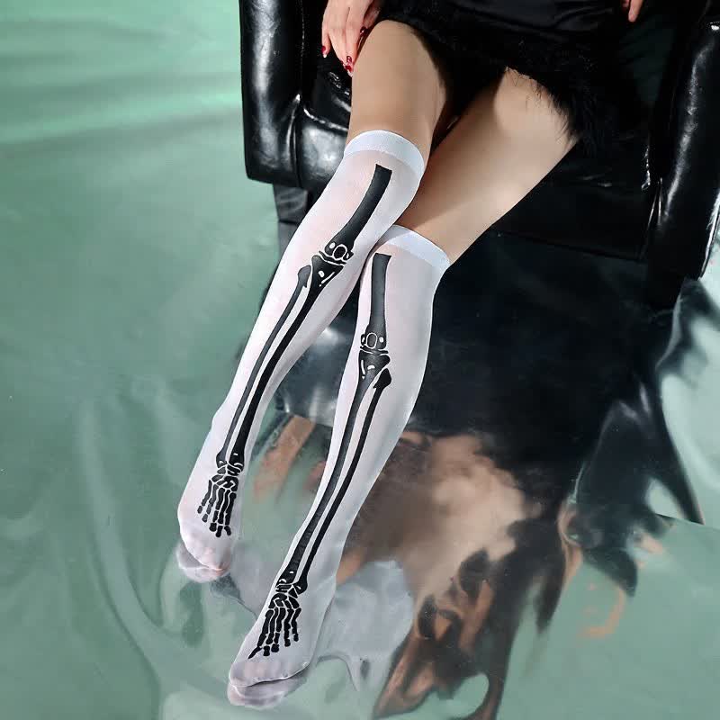 Halloween Party Pink Thigh High Socks (4 Pairs) - D - EU36-43 (US3-9) - image 4