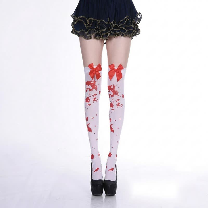 Halloween Bold Thigh High Socks (4 Pairs) - E - EU36-43 (US3-9) - image 5