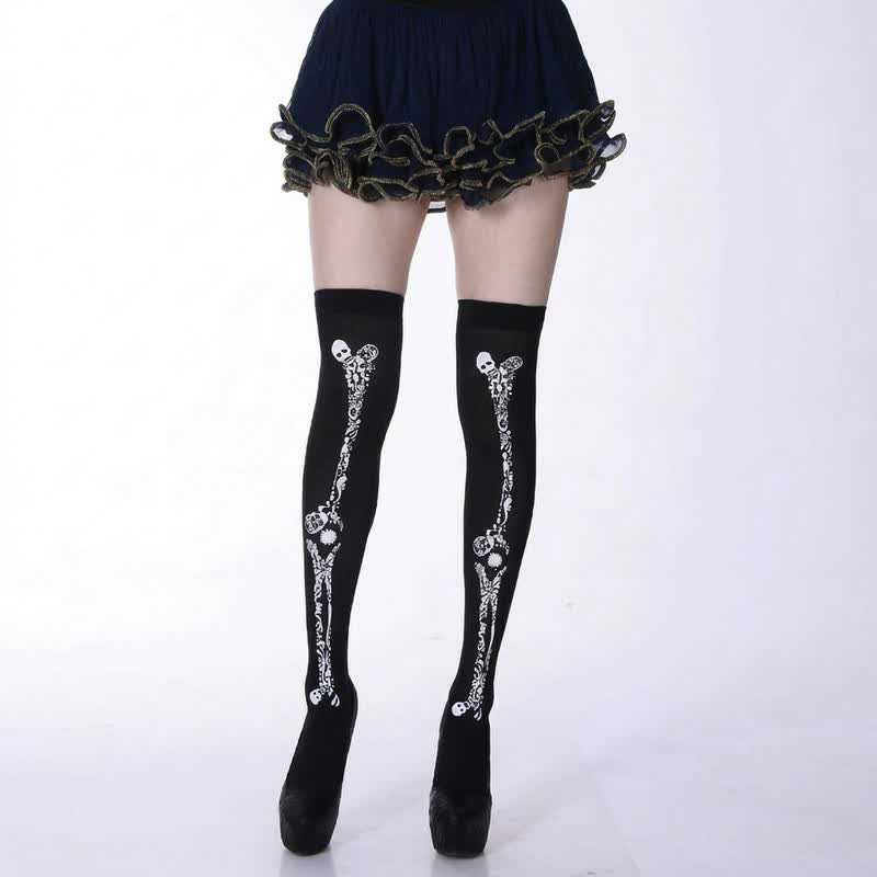 Halloween Bold Thigh High Socks (4 Pairs) - D - EU36-43 (US3-9) - image 4