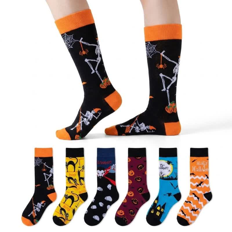 Halloween Moon Witch Crew Socks (4 Pairs) - image 0
