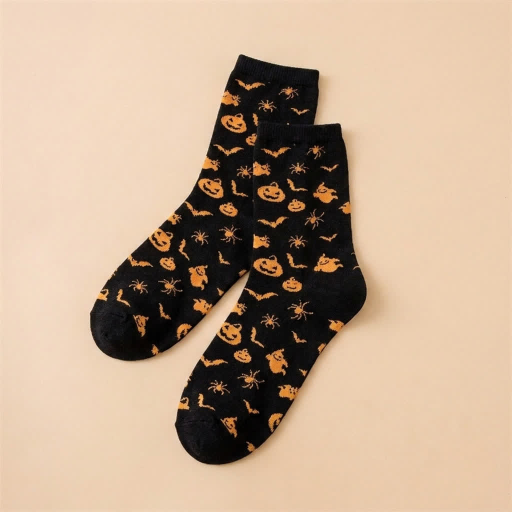Halloween Print Quarter Socks (6 Pairs) - E - EU36-43 (US3-9) - image 5