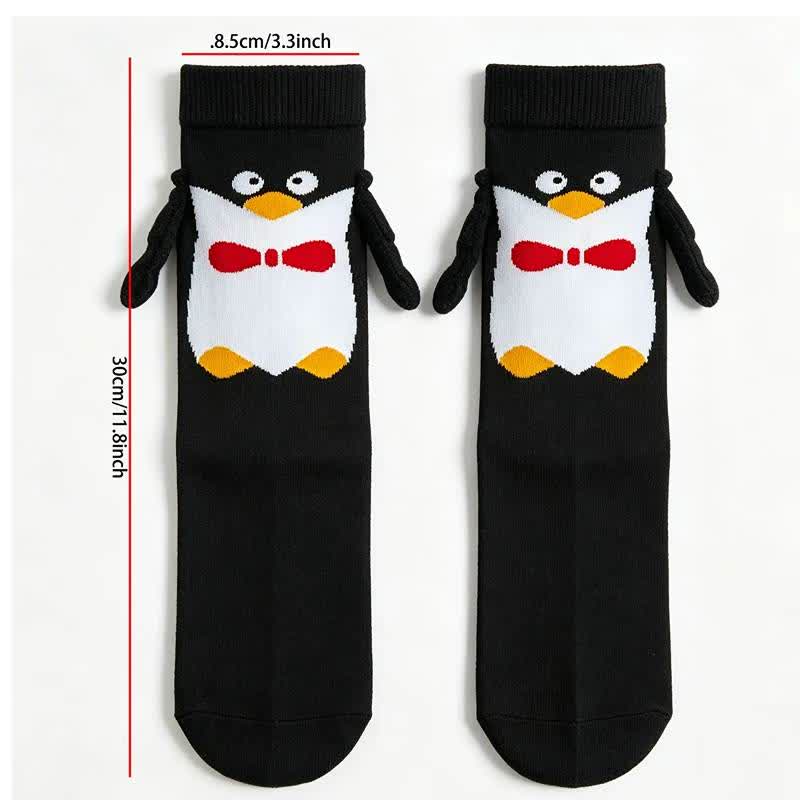 Cozy Hand Holding Animal Mid-Calf Socks(2 Pairs) - H - EU36-41(US3-8) - image 8
