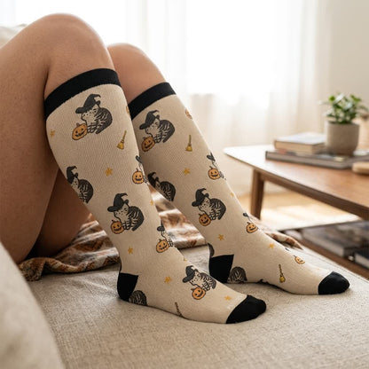 Plus Size Witch Cat Rabbit Compression Socks - image 1