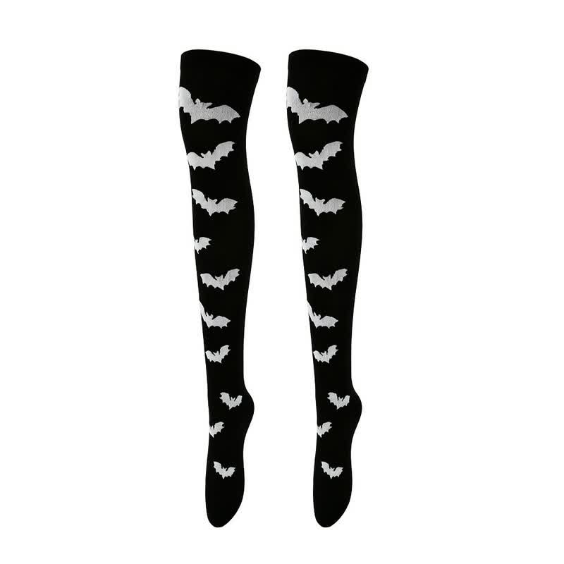 Halloween Assorted Print Over Knee Thigh Socks (4 Pairs) - A - EU36-43 (US3-9) - image 2