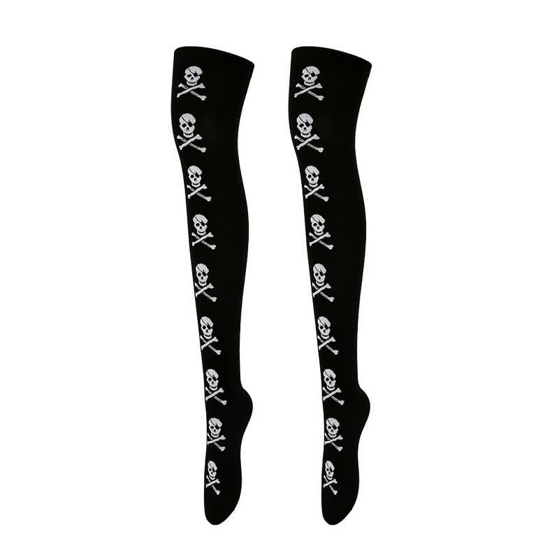 Halloween Fun Over Knee Thigh Socks (4 Pairs) - A - EU36-43 (US3-9) - image 1