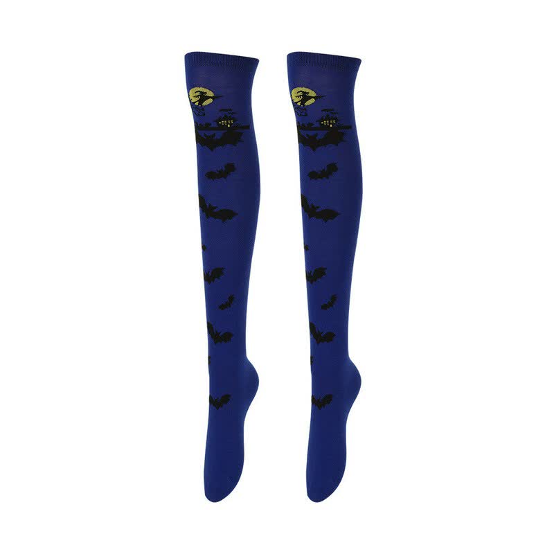 Halloween Bold Over Knee Thigh Socks (6 Pairs) - A - EU36-43 (US3-9) - image 1