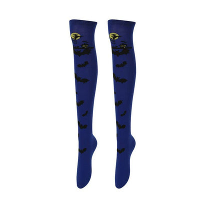 Halloween Bold Over Knee Thigh Socks (6 Pairs) - A - EU36-43 (US3-9) - image 1