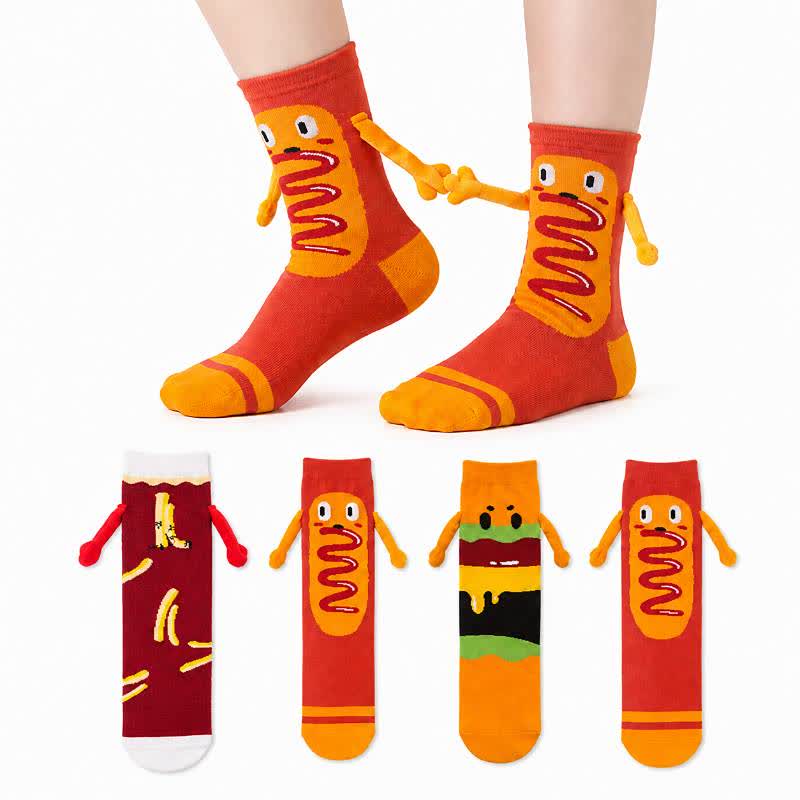 Playful Food Print Polycotton Quarter Socks(3 Pairs) - image 0