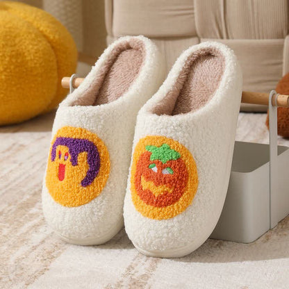 Halloween Witch Ghost Lantern Plush House Slippers - A - EU44-45(US9-10) - image 1